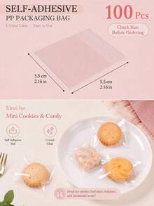 Transparent Self-Adhesive Baking Packaging Bags, Multiple Sizes OPP Dessert Bags, Suitable For Cookies, Pastries And Handmade Snacks, National Day Gift Giving Event, Saudi Arabia National Day - Multicolor - View 13
