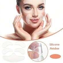 1pc Reusable Silicone Transparent Chest Patch, Fine Line Prevention Patch, Facial Skin Care Chest Patch, Beauty Personal Care Tool, Skin-Friendly Chest Patch, Chest Wrinkle Patch, Self-Adhesive Overnight Chest Patch, Revitalize Skin - Multicolor - View 7
