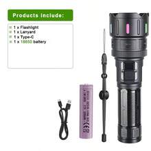 800000LM Rechargeable LED Flashlight Aluminum Alloy Torch Long Shot 1500M Great As A Gift - Black - View 14