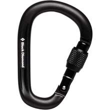BLACK DIAMOND PearLock Screwgate Climbing Carabiner, HMS Shape, Black | Large Rope-Bearing Surface For Munter Hitches And Smooth Handling, Variant 1 - None - View 1