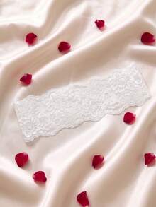1pc Women's Lace Headband, Suitable For Daily Wear, Summer Hair Accessory, Vacation Beach Style Fashion Headband - White - View 2