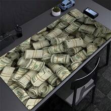 1pc Cool Dollar Mouse Pad Long Non-Slip Many Banknotes Desk Pad Office Gameing Table Mat Back To School, Creative Mousepad For Office Gaming Working - View 7