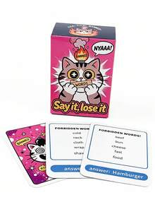 1 Box Say It Lose It Forbidden Word Card Game - Hilarious Party Icebreaker For Christmas Gatherings & New Year's Eve, Adult Tabletop Entertainment Gift - Multicolor - View 2