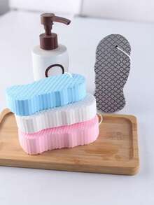 2pcs/Set (1pc Bath Sponge + 1pc Storage Hook) Soft Exfoliating Bath Sponge, 3D Shaped, Gently Removes Dead Skin And Dirt, Massages And Cleanses For Radiant Skin, Suitable For Shower, Bath, Scrubbing, Body, Face, Spa, Back Scrubbing, Massage, Designed For Those Seeking Gentle Skincare - A - View 10