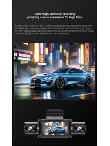 WiFi High Definition 4-Lens Panoramic Dash Cam, Low Light Night Vision, 360° Panoramic Recording, 4-Camera Recording, Collision Sensor, Equipped With 64GB Loop Recording, Mobile Phone Connectivity, Battery Capacity 150mAh - 4-channel Dash Cam - View 3