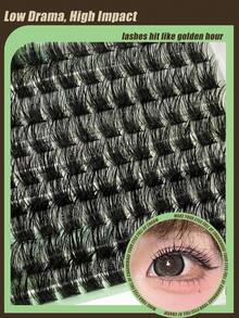 168 Bundles Natural Waterproof False Eyelashes, 9-16mm Mixed Length, Optional Curl, Lightweight And Easy To Wear, Suitable For Creating Various Makeup Looks From Natural To Voluminous, Ideal For Daily Wear And Various Occasions - View 8