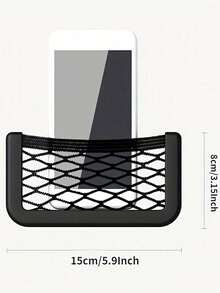 5/3/2/1pc Car Storage Net Bag - Durable Mesh Hanging Organizer For Vehicle Trunk And Backseat, Universal Cargo Net With Elastic Edges For Secure Storage, Multifunctional Car Travel Essentials For Groceries, Tools, Toys, Emergency Kits - Black - View 8