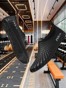 Men's Weightlifting Shoes, Squat Training Shoes, Stable Heel, Ankle Support, Powerlifting, Cross Training, Gym Athletic Shoes - Black - View 1