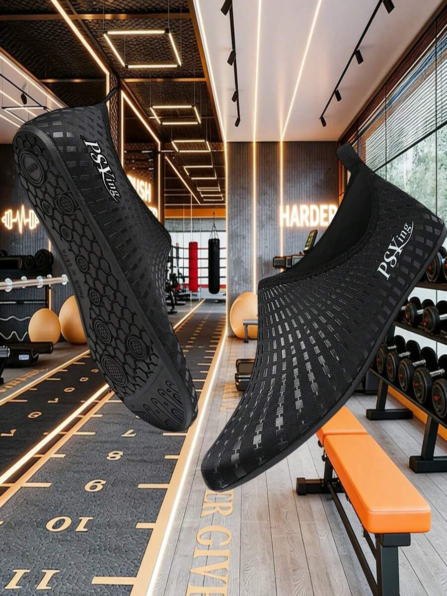Men's Weightlifting Shoes, Squat Training Shoes, Stable Heel, Ankle Support, Powerlifting, Cross Training, Gym Athletic Shoes - Black - View 1