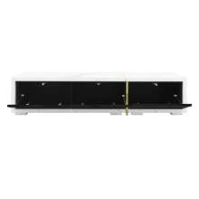 Tv Stand Black Made Of Wood For Living Room - Black and White - View 3