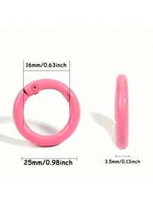 30/50pcs Random Color Zinc Alloy Spring O-Rings - Durable Metal Quick Release Buckles, Suitable For DIY Keychains, Shoulder Straps, Dog Leashes | Easy Open/Close - Multicolor - View 4