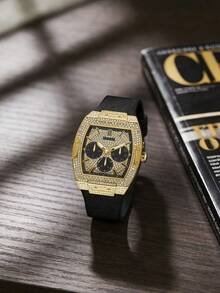 Reloj de cuarzo multifunción con forma de barril transparente y correa de silicona para hombre GUESS GW0203G1 - Unitalla - Ver 7