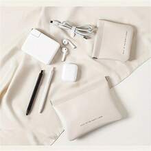 Travel Essential Electronic Storage Pouch Mini Travel Cable Bag For Travel Gear - Beige - View 6