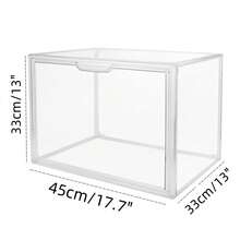 Lifevilion Clear Display Box Organizer Stackable With Magnetic Door Large Capacity Storage Box Purse Showcase For Makeup Book Collectibles - View 10