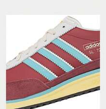 Adidas SL72 RS 中性復古 T-Toe 鞋，春秋耐磨經典運動休閒鞋 JR0049 - 磚紅色 - 查看 7