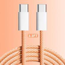 3入 3.3/6.6英呎 60W USB-C 轉 USB-C 編織彩色 Type-C 快充線，相容 iPhone 17/16/15/Pro/Max/Plus、Pro/Air、Galaxy、Android、筆記型電腦 - 彩色 - 查看 26
