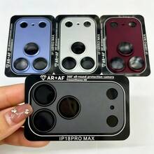 2026新款黑色相機鏡頭保護膜，適用於 18 Pro Max/18 Pro，防刮鏡頭膜，AR高畫質玻璃，時尚設計高級手機配件 - 黑色 - 查看 3