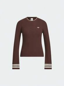 Adidas Originals Women's Crew Sweater Knit Pullover KS5966 - Burgundy - View 2