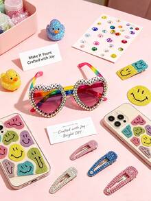 Multi-Color 3mm Resin Rhinestone Set With Precision Tweezers And Craft Glue, Fashion Decoration Suitable For DIY Clothing Accessories, Cups, Fabric Decor - Sets - View 4