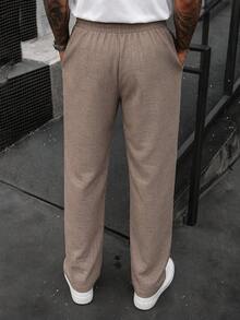 Men's Pleated Casual Versatile Daily Wear Long Pants - Khaki - View 2