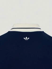 Adidas Originals Men's POLO LSPOLO Knit Collar Long Sleeve Polo Shirt TKW5687 - Navy Blue - View 6