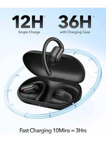 Soundcore V30i Open-Ear Wireless Earbuds, Lightweight & Comfortable Design, Ergonomic Ear-Hook Fit, Powerful Bass, 36-Hour Long Battery Life, Bluetooth 5.3, App Control, HD Call Headset - View 8