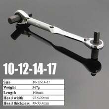 1pc Quick Ratchet Hex Wrench 4-Head Hex Key Double-Head Internal Hex Wrench CR-V Hex Key Hand Tool - Multi-purpose Wrench - View 2