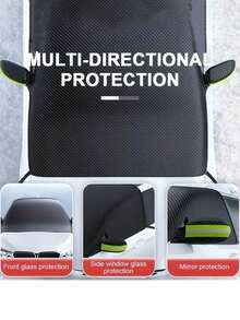 1pc Car Front Windshield Snow Cover, Easy Installation & Portable, Full Window Coverage, Snow & Frost Protection, All-Season Use, Fits Most Car Models - A - View 4