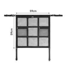 EIGIIS Black Car Pet Barrier, Double Layer Mesh Pet Net With Storage Pockets, Tool-Free Installation SUV And Sedan Dog Divider, Anti-Scratch Car Back Seat Partition, Prevent Distracted Driving - A - View 10