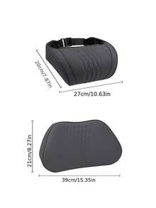 Luxury Car Neck Pillow, Nappa Headrest, Seat Cushion, Neck Support Pillow, Car Seat Pad, Comfortable And Breathable, Lumbar And Neck Support, Exquisite Embroidery, All-Season Use, Car Interior Decoration Accessory - A - View 11