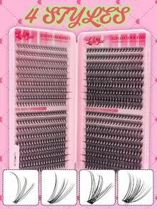 Limete Eyelash 720PCS Eyelash Cluster Set, Large Capacity D-Curl False Eyelashes Book, 10D+20D+30D Mixed Density Design, Includes Lower Lash Styles, 8-16MM Wispy Lash Clusters For Natural Voluminous 3D Eye Makeup, Suitable For Cosplay, Weddings, Photography, Parties, Festivals, Travel Styling And Daily Beauty Use - D - View 4