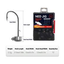 KINGDOM NED Jig Lead Head Jig Hooks 12pcs 1.8g 2.7g 3.5g 4.2g Sharp Barbed Hooks For Soft Plastic Lures Worm Baits Fishing Accessories - Multicolor - View 13