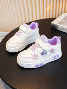 Boys Girls Fashion Casual Kids Sneakers Hook And Loop Spring Autumn New Style Boys Sports Shoes Student White Shoes Suitable For All Seasons - Black - View 5