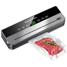 Senmeo 2025 Powerful Vacuum Sealer Machine | Compact Design | One-Touch Automatic | Seal In 10-20 Seconds | Dry, Moist, Wet, And Cold Modes | With 10 Vacuum Bags & Built-In Cutter (Grey) - 查看 2