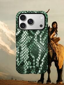 GIIPPA 1pc Green Python Pattern Design Phone 17 Pro Max Phone Case, Compatible With Phone 16 Pro Max, 15 Pro Max, 14 Pro Max, Korean Style High-End Fashionable And Fun Phone Case, Suitable For 11/12/13/14/15/16 Pro Max Plus, Elegant Design For Men And Women, Perfect Gift For Girlfriend On Christmas, Valentine's Day, Easter, Wedding Season And Birthday! - Green - View 8