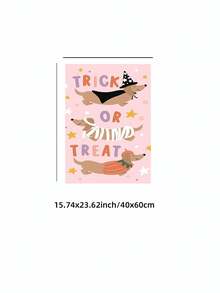 1pc Frameless Funny Dachshund Halloween Wall Art Dorm Gift - Multi-color - View 11