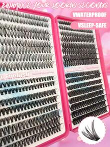 Conjunto de 640 Cílios Postiços, D Curl 30D/40D/50D/60D Mistos, Fibra Feita à Mão, Inclui Cílios, Personalizável e Reutilizável, Leve e Fácil de Usar, Extensões de Cílios, Cria Efeito de Olhos Grandes Naturais - D - Visão 8