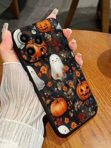 Halloween 1pc Precision Hole Straight Edge Painted Thick Anti-Drop Phone Case Protective Cover Compatible With IPhone 17pro/17Air/17/17promax/16/11/16pro/16plus/16promax/16e/15Promax/13/14/12/XS/XR/7G/8P, Compatible With Samsung Galaxy A27/A37/A57/S26/S26PLUS/S26 Ultra/S25/S25PLUS/S25 Ultra/A17/A07/A16/A36/A26/A56/A50/A12/A32/A52/S24PLUS/S24Ultra/S22/A52/A53/A54/A55, Compatible With Xiaomi 11/Compatible With Redmi 10/9 Anti-Drop Phone Protective Case - Multicolor - View 4