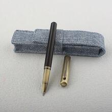 Vintage Wooden Ballpoint Pen Retro Brass Metal Click Ball Pen Natural Wood Body Business Office Writing Gift Pen For Men - 5C27 - View 14