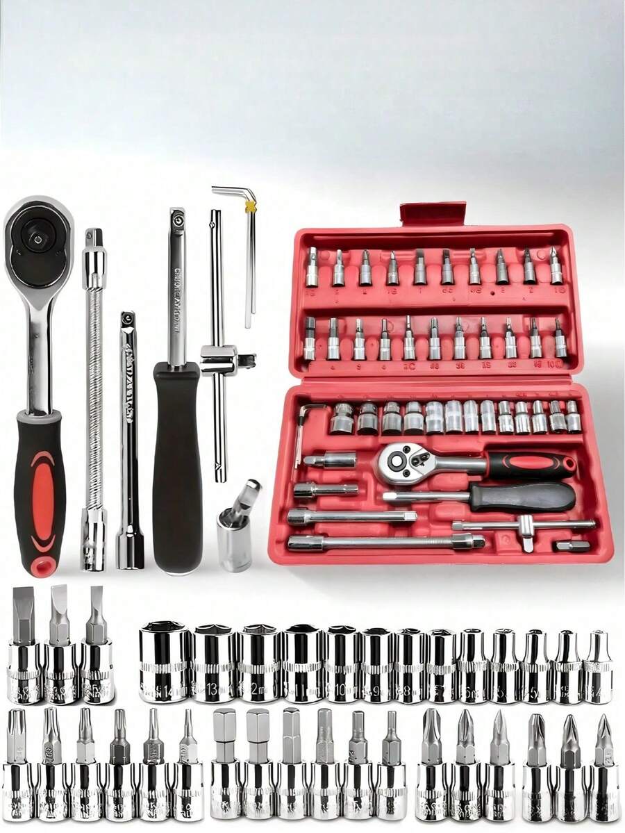 This Home Tool Set Is A Manual Multi-Function Tool Combination, Suitable For Cars, Motorcycles, Bicycles And Other Vehicles. - A - View 1