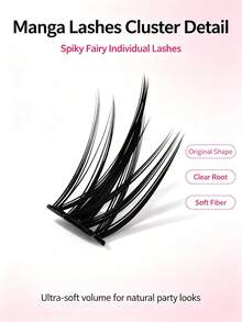 510pcs False Eyelashes Set, Includes Glue, Tweezers, Suitable For Beginners To DIY Different Eye Makeup, Easy To Use, Portable Segmented Lash Clusters, Lashes Applicable For Daily/Cartoon/Cosplay/Classic/Cat Eye/Foxy - Black - View 3