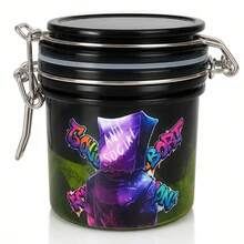 Graffiti Creative Pattern - Coffee Material Storage Airtight Can, Makeup Storage Airtight Can, Moisture-Proof Storage Bottle, Airtight Odor-Proof Storage Can, Plastic Airtight Moisture-Proof Can - Waterproof And Moisture-Proof, Portable Daily Essentials Storage Box, Storage Container | Moisture-Proof And Odor-Proof Independent Space | Airtight Container | Snap-Lock Airtight Lid | Convenient To Carry/Cabinet Storage Essential - Multicolor - View 14