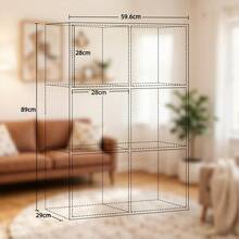 Stylisches Offener Aktenschrank,Lageregal,Würfelregal,Display-Regal,Sideboard Im Esszimmer,Stehender Bücherregal(Nur Mit Würfelregal) - Multicolor - View 9