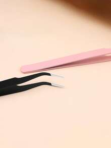 Multi-Piece Black Powder False Eyelash Tweezers Eyelash Tools Eyelash Trimmer Eyelash Transplant Eyelash Curler Dolphin Gold Feather Clip High Precision Blooming Tweezers - / - View 6