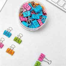 40 buah Klip Kertas Ekor Panjang Berongga Kreatif, Klip Kertas Wajah Tersenyum, Klip Map Warna-warni, Klip Buku Besar Kreatif, Hadiah Terbaik untuk Kembali ke Sekolah, Halloween, Thanksgiving, Natal dan Tahun Baru - A - View 7
