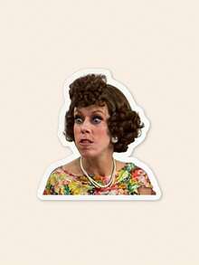 1pc Waterproof PVC Funny Meme Sticker, Retro Exaggerated Expression Woman Laptop Decal, Sarcastic Reaction Sticker, Suitable For Water Bottle, Phone Case, Tablet, Planner Decoration And Kindle Decoration, American Retro Style Accessory - A - View 1