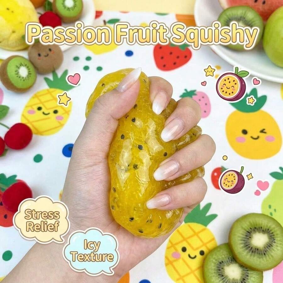 1 Peça Brinquedo Squishy de Maracujá, Bola de Estresse Moldável Sem Rebote, Bola de Estresse com Textura de Slushy Moldável, Perfeito para Feriados, Presentes de Aniversário, Halloween, Ação de Graças, Natal, Dia do Trabalho, Volta às Aulas, Presentes de Festa Squishy, Squish Crocante, Squish de Manteiga Crocante, Apertar, Bola de Slushy. Brinquedo de Estresse Squishy, Squish de Bolinho, Brinquedos para Mulheres, Suprimentos Escolares, Btsarmy, Decoração de Halloween