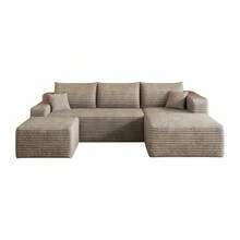 Camel 4 Seat Sofa - Modern L Shape Fabric Sofa For Living Room - 駱駝色 4 人座 - 查看 9