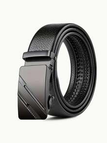 2/1pc Men's Classic Fashion Automatic Buckle Belt, Soft Durable Casual Waist Strap, Versatile Trouser Belt For Daily Leisure And Everyday Outfits. - Multicolor - View 5