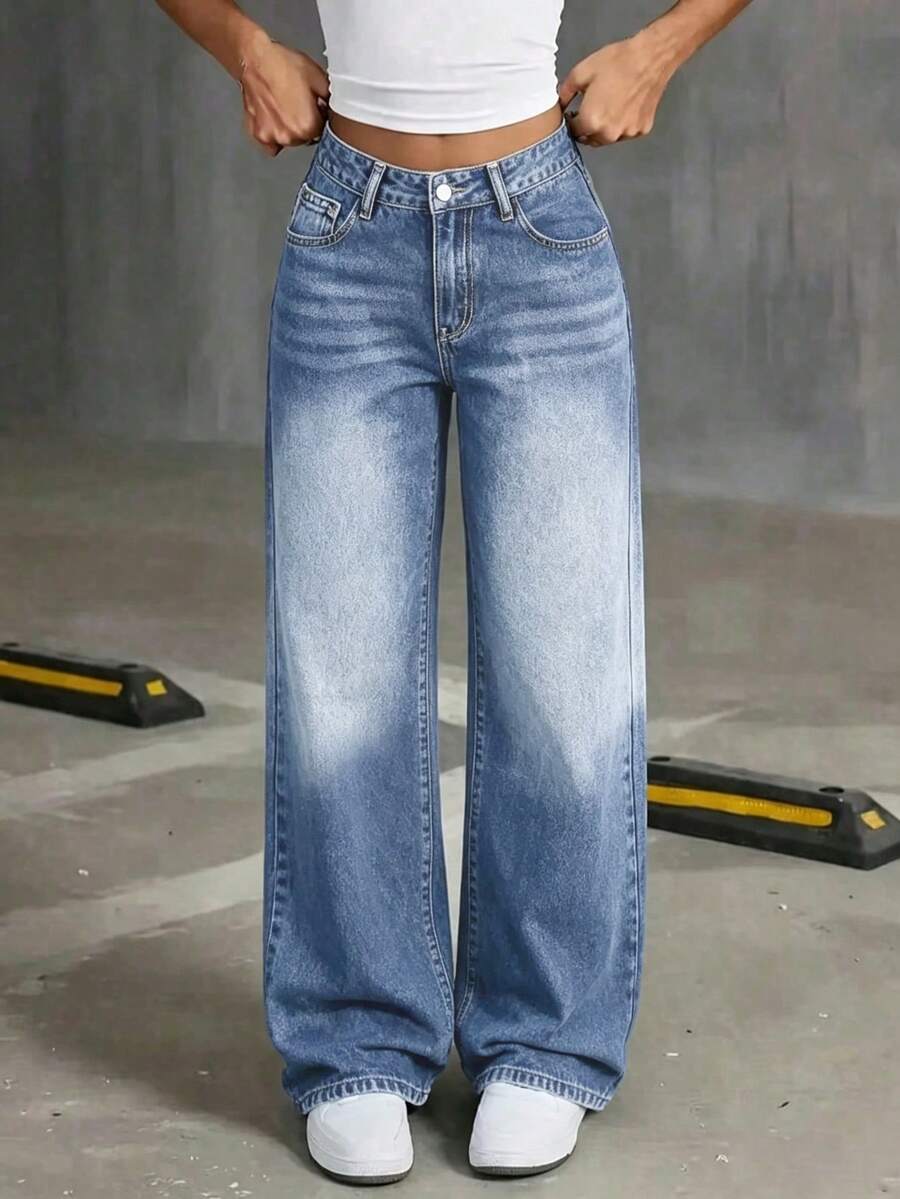 Girls' Denim Jeans, New Fashion Summer Style - Blue - View 1